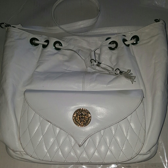 White Drawstring Purse - Picture 4 of 4